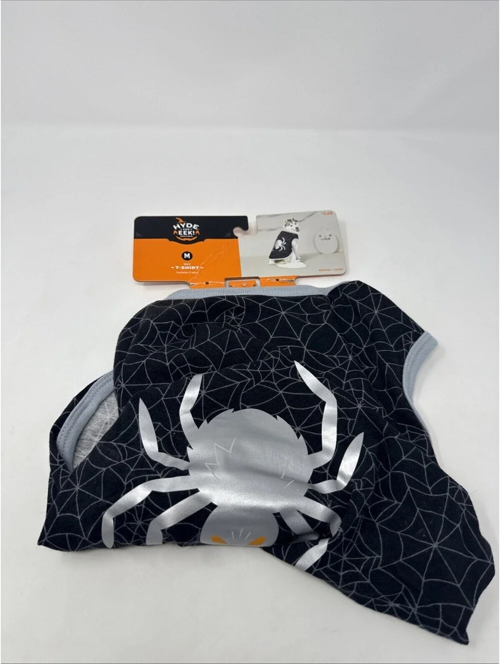 Hyde & EEK! Boutique™ Halloween Graphic Spider Dog & Cat T-Shirt Black - Medium
